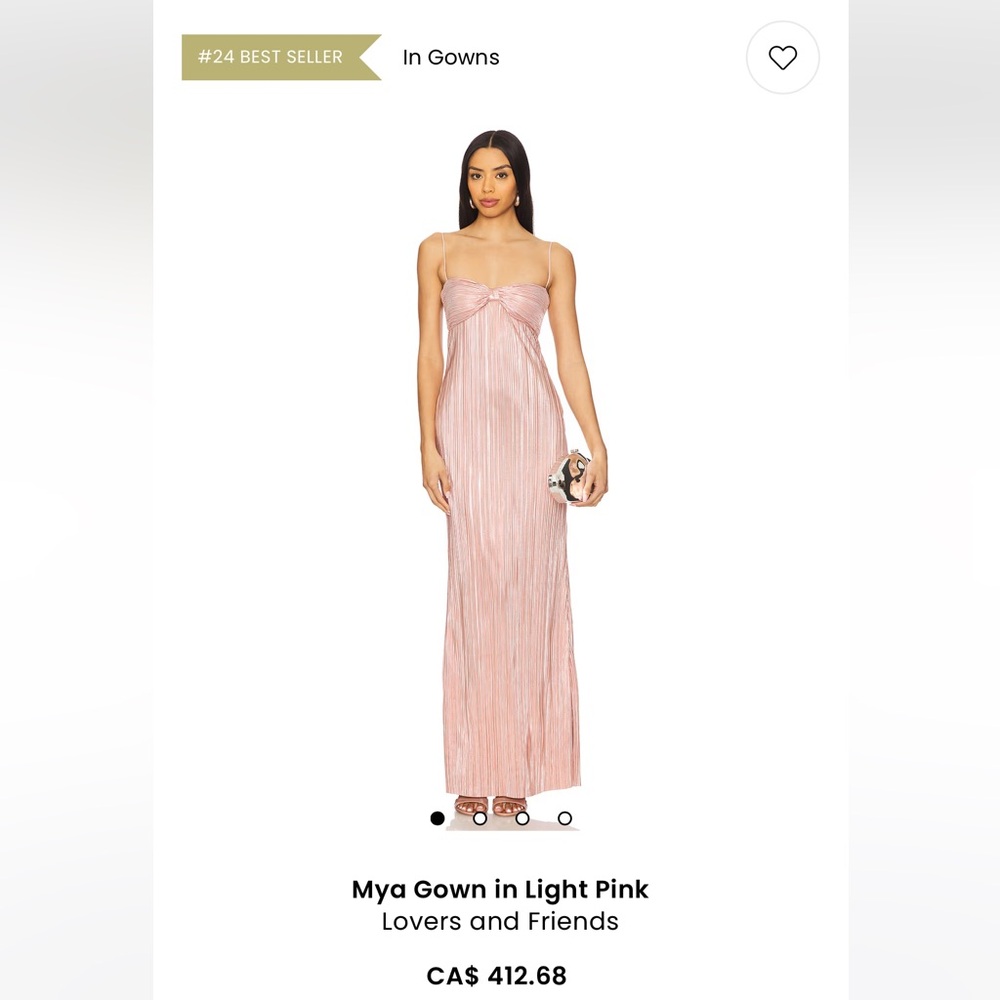 BNWT Revolve Mya gown, Lovers and Friends in light pink